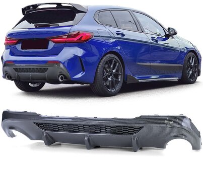 Performance look diffuser carbon look passend voor BMW 1 serie F40 M135i