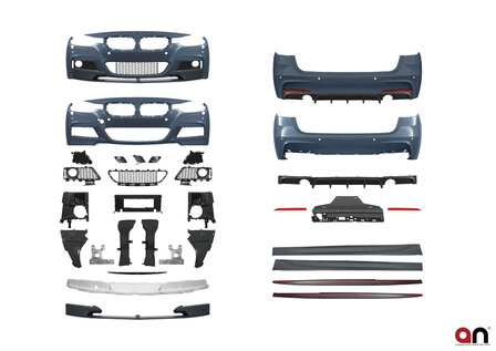 Performance look pakket passend voor BMW 3 serie F31 touring met 335i diffusor 