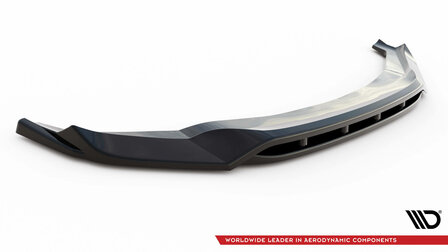 Frontsplitter glanzend zwart passend voor BMW X5 M F85 en X6 M F86 met M pakket bumper Maxton Design versie 3