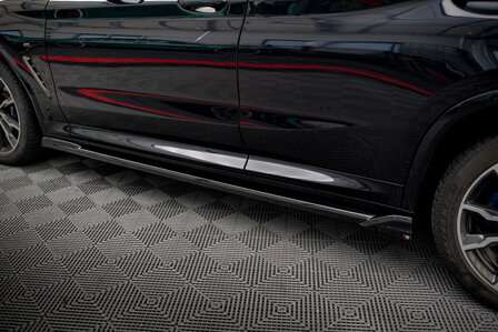 Sideskirts aanzets glanzend zwart passend voor BMW X4 G02 met M pakket