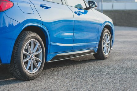 Sideskirt aanzets glanzend zwart passend voor BMW X2 F39 met M pakket Maxton Design