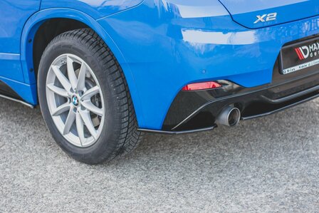Diffusor aanzet achterzijde passend voor BMW X2 F39 met M pakket achterbumper Maxton Design