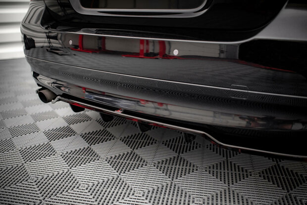 Bumper aanzet glanzend zwart passend BMW 3 serie E90 sedan model 2005 - 2008 met standaard achterbumper Maxton Design