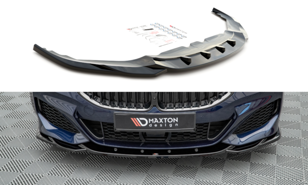 Frontsplitter glanzend zwart passend voor BMW 8 serie G15 en G16 versie 4