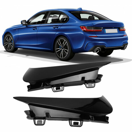 Air vents small glanzend zwart passend voor BMW 3 serie G20 en G21 model 2019 - 2022 met M pakket achterbumper