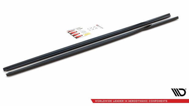 Sideskirts aanzets glanzend zwart passend voor BMW X4 G02 met M pakket