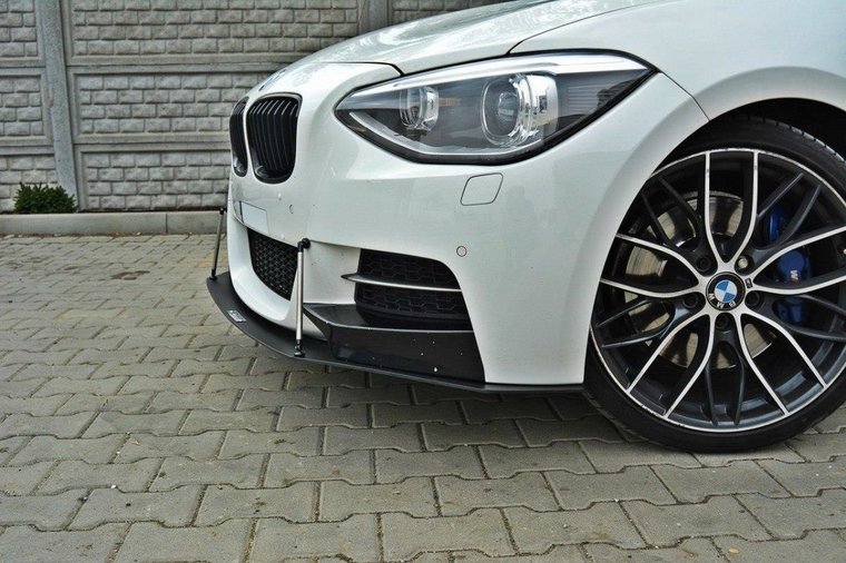 Front spoiler passend voor BMW 1 serie F20 en F21 model 2012-2015 met M pakket voorbumper Maxton Design
