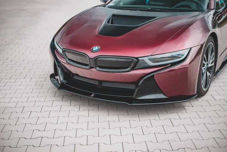 Maxton Design splitter voorkant glanzend zwart BMW I8