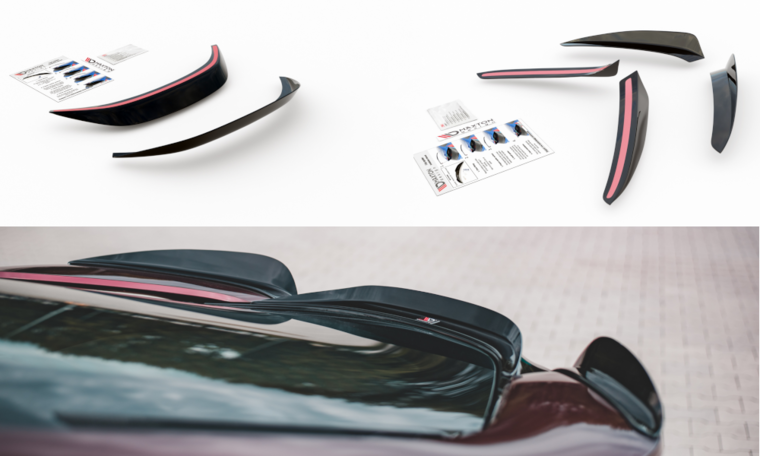Maxton Design spoiler caps set glanzend zwart BMW I8