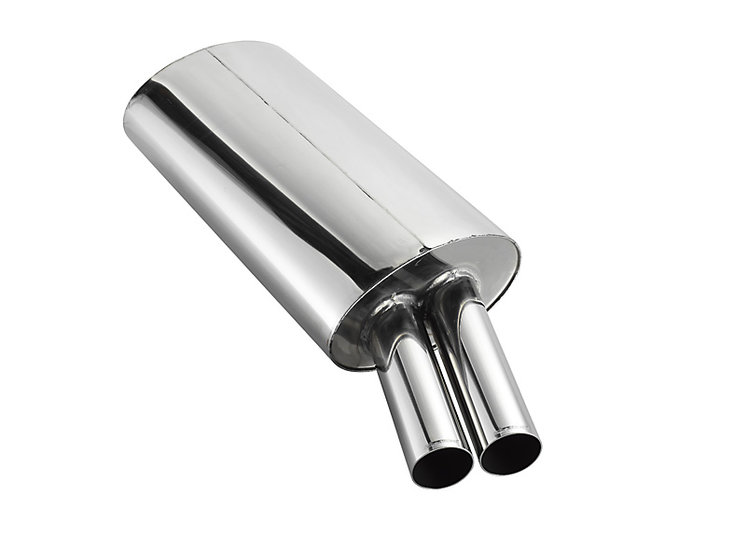 Eisenmann einddemper 2x70mm passend voor BMW 3 serie E30 325i sedan coupe cabrio touring