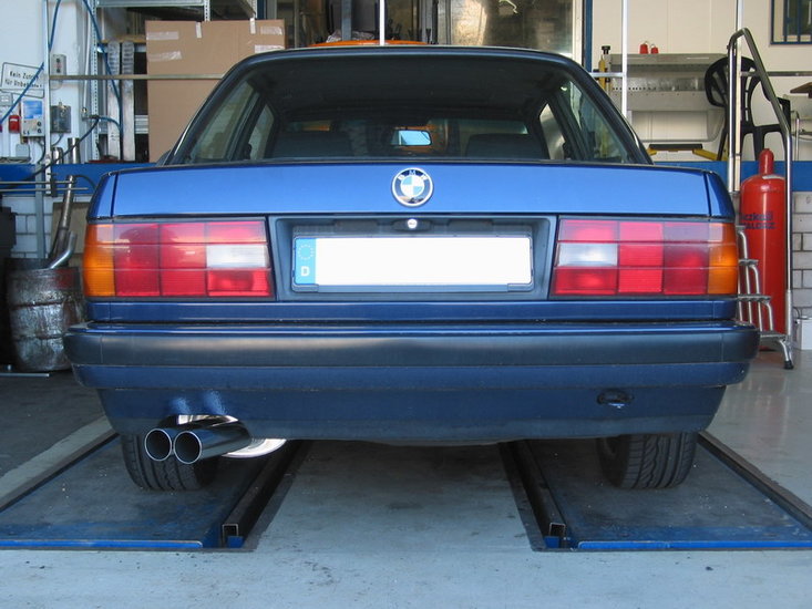 Eisenmann einddemper 2x70mm passend voor BMW 3 serie E30 325i sedan coupe cabrio touring
