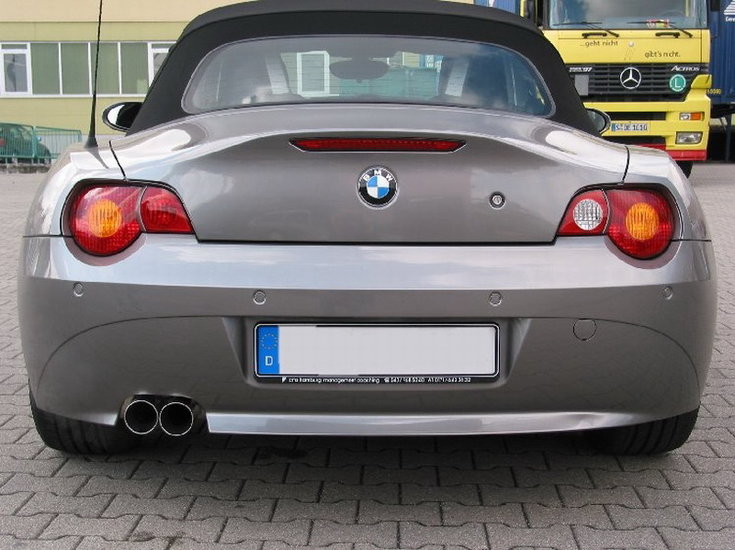 Eisenmann einddemper 2x76mm BMW Z4 E85 E86 voor aerodynamic achterbumper 2006 -