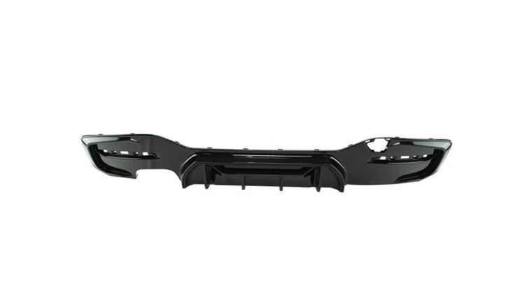 Competiton II diffuser glanzend zwart dubbel links passend voor BMW 1 Serie F20 LCI en F21 LCI