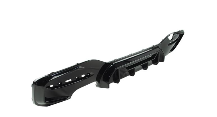 Competiton II diffuser glanzend zwart dubbel links passend voor BMW 1 Serie F20 LCI en F21 LCI
