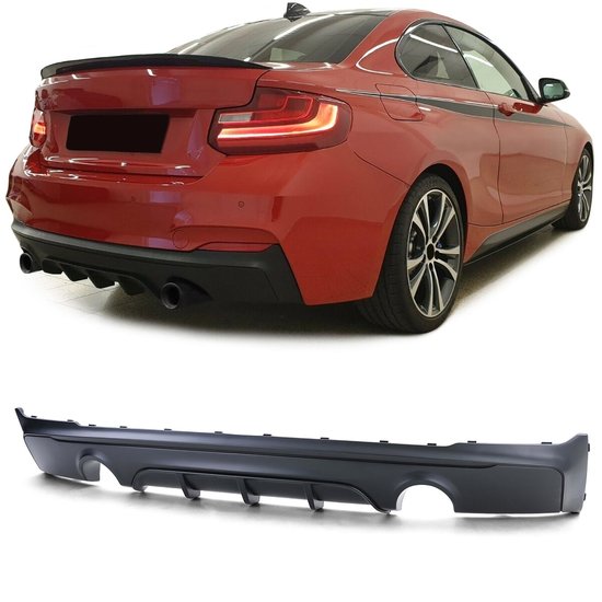 Diffuser mat zwart passend voor BMW 2 serie F22 en F23 M235i en M240i 