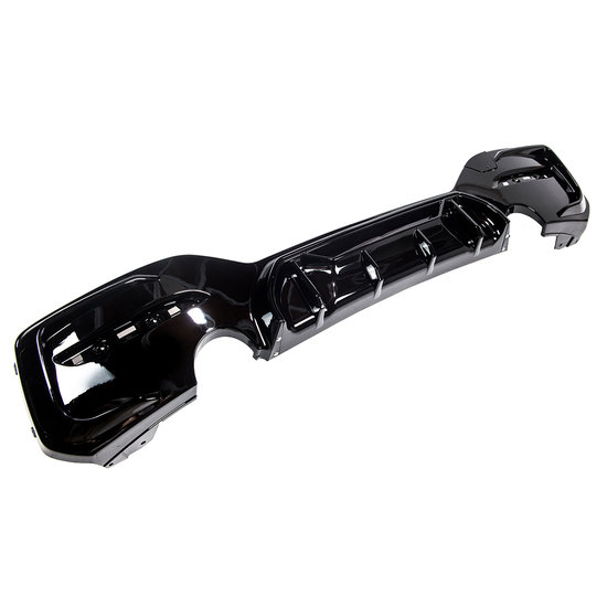 Competition II glanzend zwart diffuser passend voor BMW 1 Serie F20 LCI en F21 LCI uitlaat 135i look