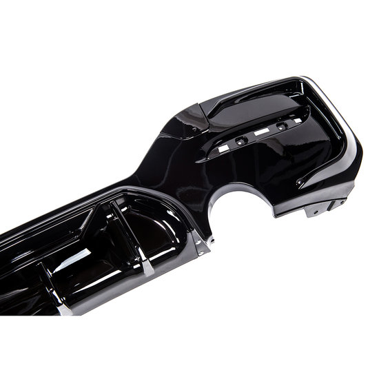 Competition II glanzend zwart diffuser passend voor BMW 1 Serie F20 LCI en F21 LCI uitlaat 135i look