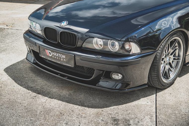Maxton Design front spoiler en splitters glanzend zwart BMW 5 serie E39 M5 1998 - 2003