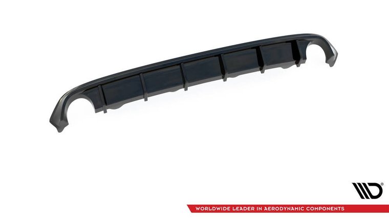 Diffuser glanzend zwart passend voor BMW 3 serie G20 en G21 model 2019 - 2022 met standaard achterbumper Maxton Design