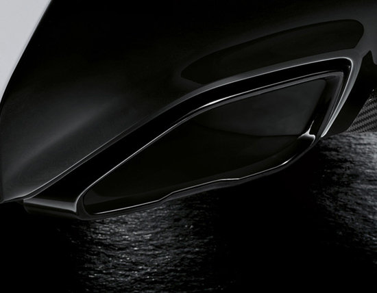 Uitlaat eindstukken glanzend zwart M340i passend voor BMW 3 serie G20 en G21 origineel BMW