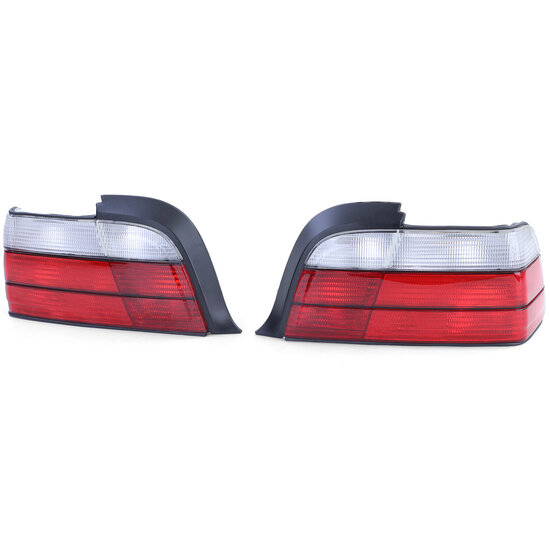 Achterlichten passend voor BMW 3 serie E36 coupe en cabrio rood / wit