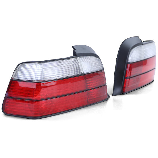 Achterlichten passend voor BMW 3 serie E36 coupe en cabrio rood / wit