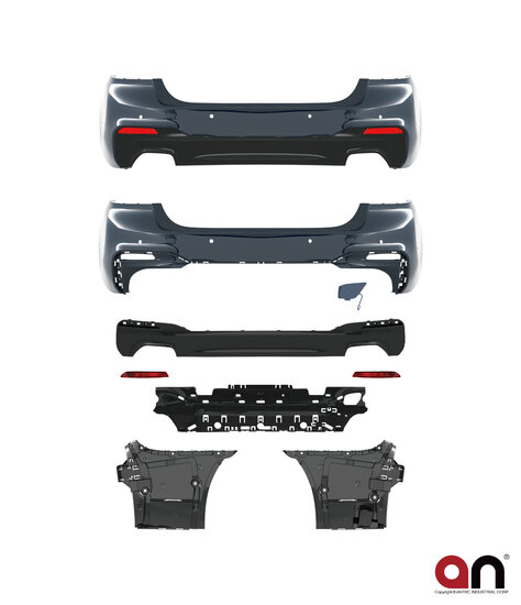 AN Premium achterbumper sportlook met 540i diffusor BMW 5 serie G30