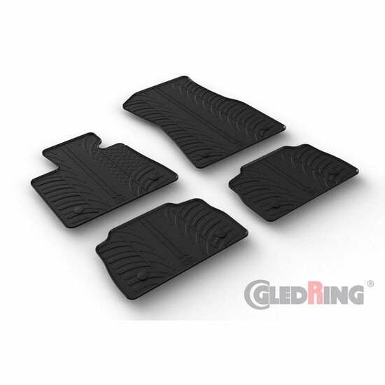 Rubbermatten passend voor BMW X6 G06 vierdelig inclusief montageclips