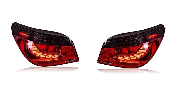 OLED look achterlichten rood/smoke passend voor BMW 5 serie E60 model 2003 - 2007
