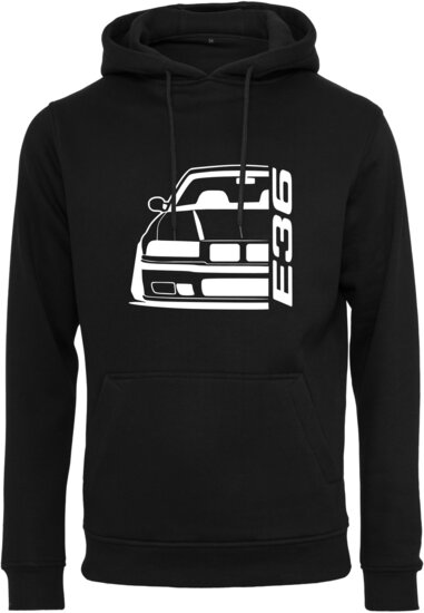 E36 hoodie zwart maat XL