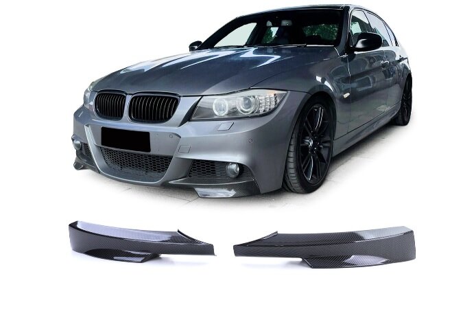 Splitters carbon look passend voor BMW 3 serie E90LCI en E91LCI  M pakket model 2008 - 2011