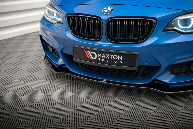 Frontsplitter passend voor BMW 2 serie F22 en F23 met M pakket voorbumper Maxton Design