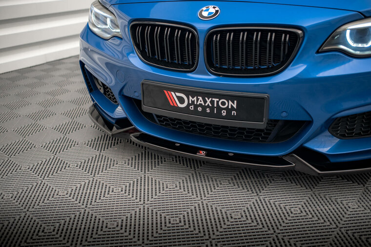 Frontsplitter versie 2 passend voor BMW 2 serie F22 en F23 met M pakket voorbumper Maxton Design