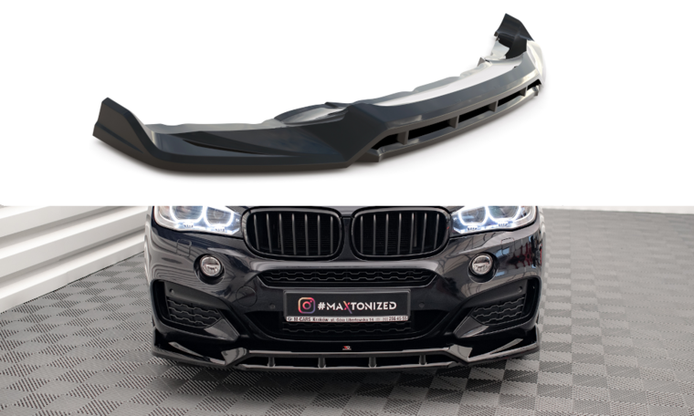 BMW X6 F16 front splitter V3 Maxton Design