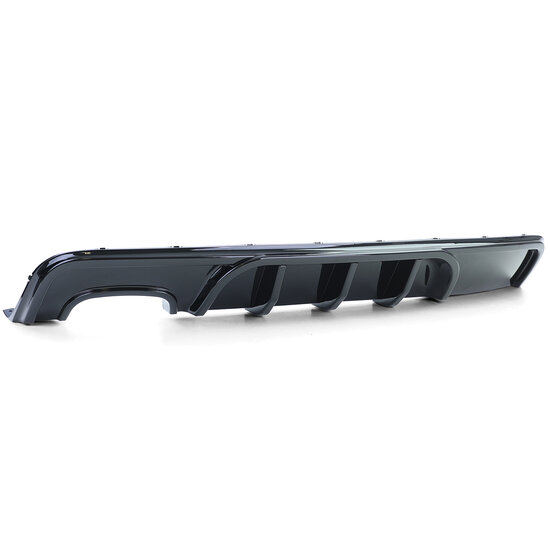 Performance look diffuser glanzend zwart passend voor BMW 1 serie E82 en E88 met M pakket achterbumper