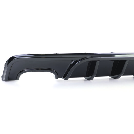 Performance look diffuser glanzend zwart passend voor BMW 1 serie E82 en E88 met M pakket achterbumper