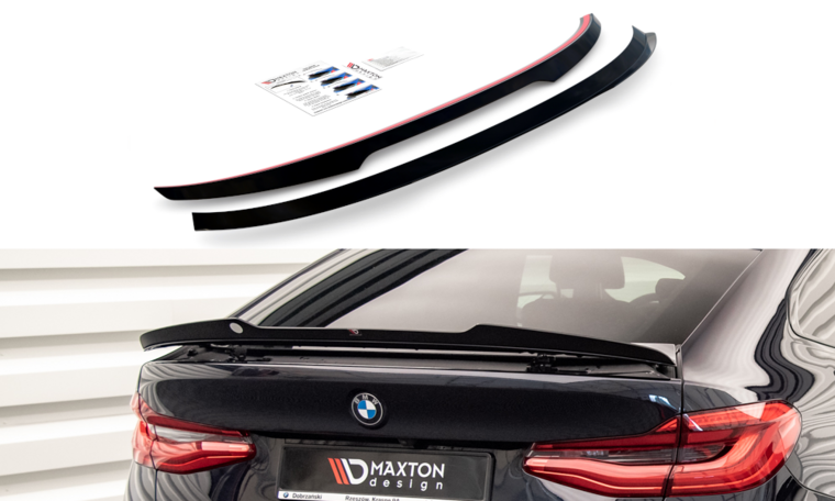 Maxton Design spoiler glanzend zwart V1 BMW 6 serie G32 GT M pakket