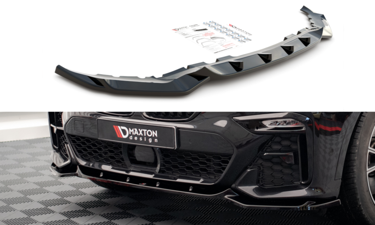 Maxton Design front spoiler V3 glanzend zwart BMW X7 G07 M pakket