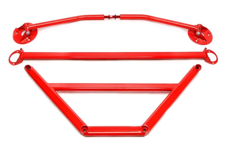 TA Technix veerpootbrug kit driedelig rood passend BMW 3 serie E30