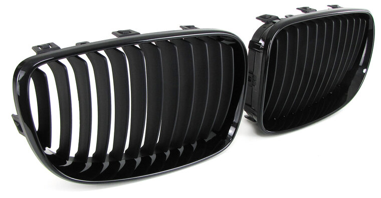 Glanzend zwarte grillen passend voor BMW 1 serie E81 E82 E87 LCI en E88