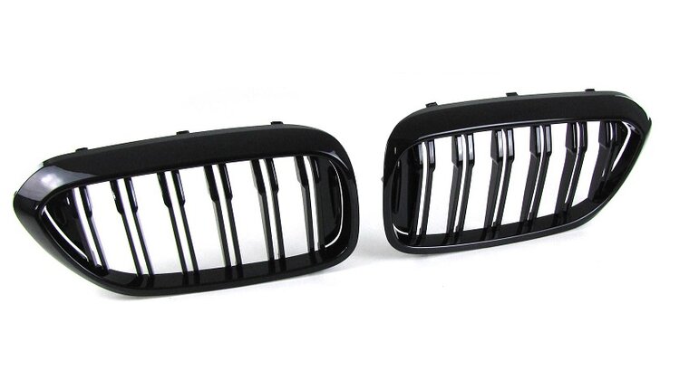 Dubbelspijls nieren glanzend zwart passend voor BMW 5 serie G30 en G31