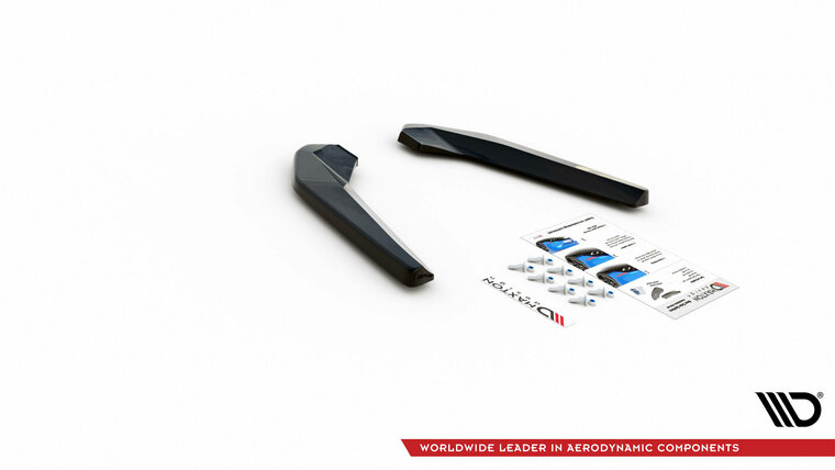 Maxton Design diffusor hoeken glanzend zwart passend voor BMW X1 F48 met M pakket