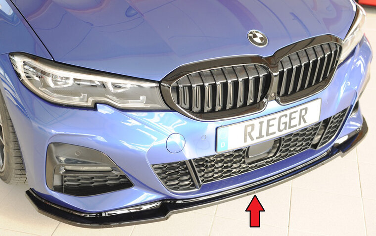  Rieger front spoiler passend voor BMW 3 serie G20 en G21 met M pakket voorbumper