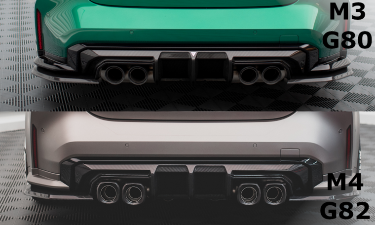 Carbon diffusor passend voor BMW M3 G80 sedan en M4 G82 coupe Maxton Design