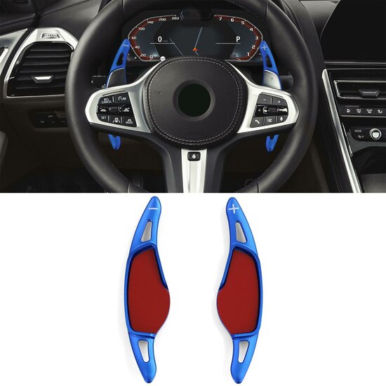 Shift paddles verlenging blauw passend voor BMW G20 G21 G22 G30 G32