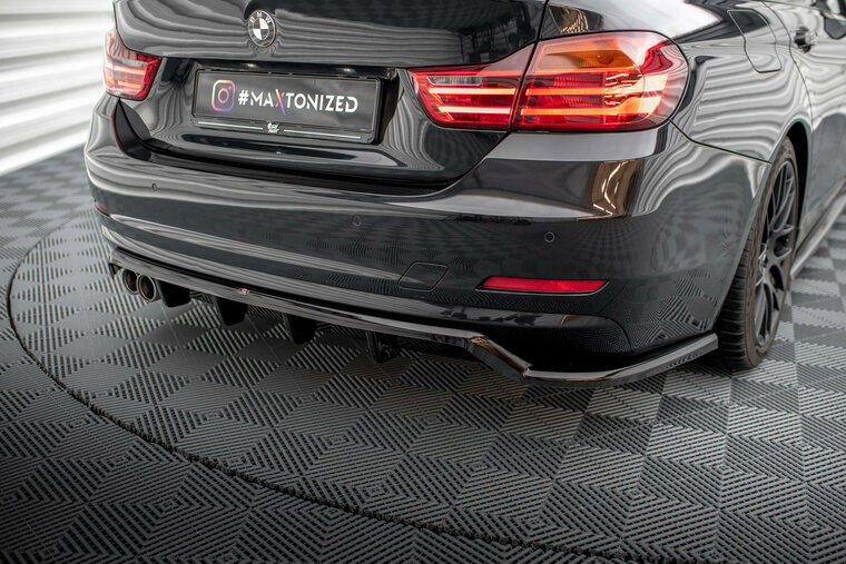 Diffusor aanzet achterzijde passend voor BMW 4 serie F36 gran coupe met standaard achterbumper Maxton Design
