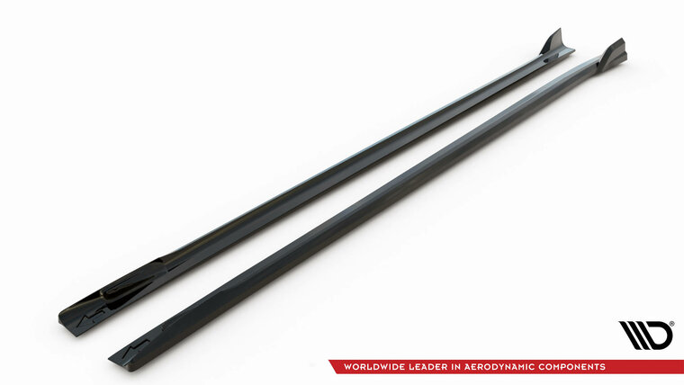 Sideskirt aanzets glanzend zwart passend voor BMW X3 G01 LCI Maxton Design