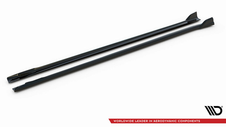 Sideskirt aanzets glanzend zwart passend voor BMW X3 G01 LCI Maxton Design