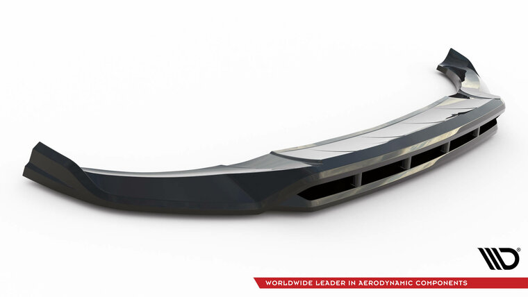 Frontsplitter glanzend zwart passend voor BMW X3 G01 LCI met M pakket voorbumper Maxton Design 