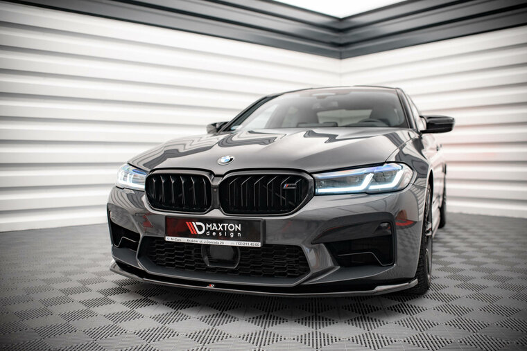 Frontsplitter glanzend zwart versie 3 passend voor BMW M5 F90 LCI Maxton Design